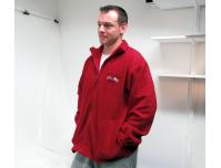 Image of Fleece with David Silver Spares Logo, Red, Medium